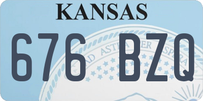 KS license plate 676BZQ