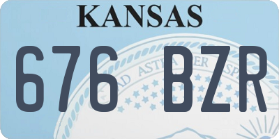 KS license plate 676BZR