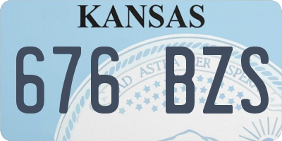 KS license plate 676BZS