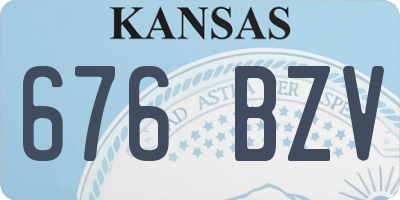 KS license plate 676BZV