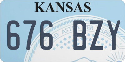 KS license plate 676BZY