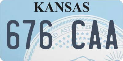 KS license plate 676CAA
