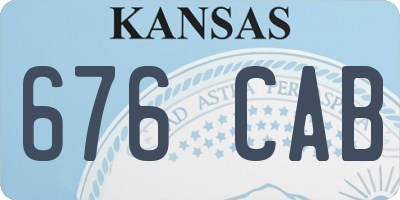 KS license plate 676CAB