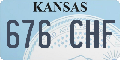 KS license plate 676CHF