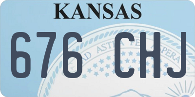 KS license plate 676CHJ