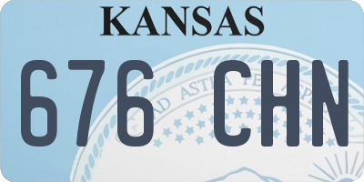 KS license plate 676CHN