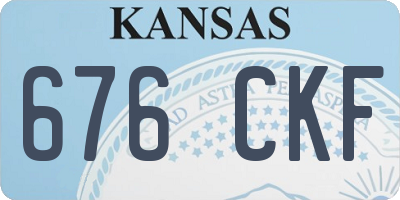 KS license plate 676CKF