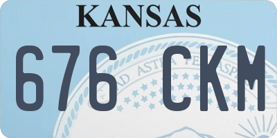 KS license plate 676CKM