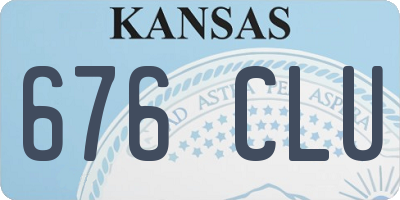 KS license plate 676CLU