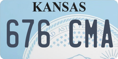 KS license plate 676CMA