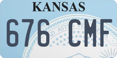 KS license plate 676CMF