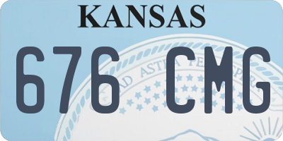 KS license plate 676CMG