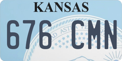 KS license plate 676CMN