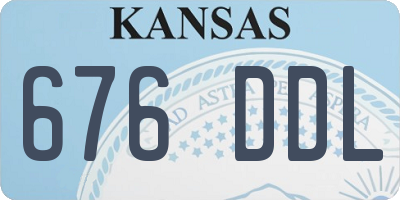 KS license plate 676DDL