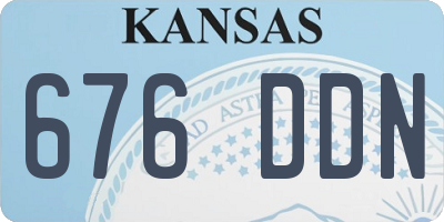 KS license plate 676DDN