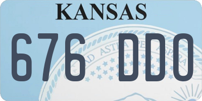 KS license plate 676DDO