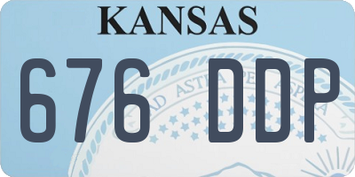 KS license plate 676DDP