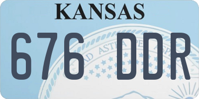 KS license plate 676DDR
