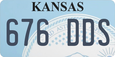 KS license plate 676DDS