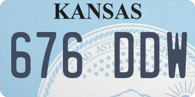 KS license plate 676DDW