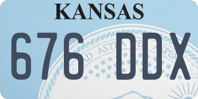 KS license plate 676DDX