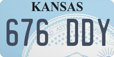 KS license plate 676DDY