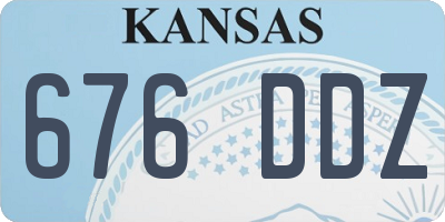 KS license plate 676DDZ