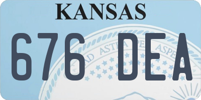 KS license plate 676DEA