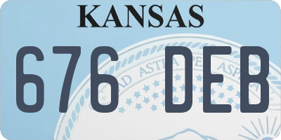 KS license plate 676DEB