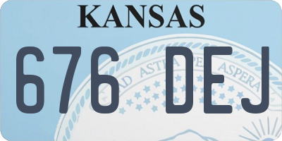 KS license plate 676DEJ