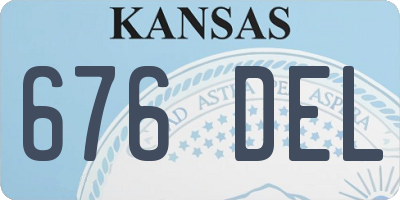 KS license plate 676DEL
