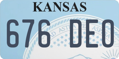 KS license plate 676DEO