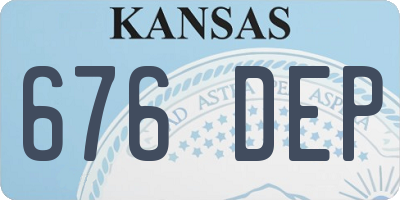 KS license plate 676DEP