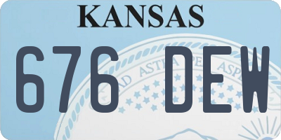 KS license plate 676DEW