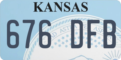 KS license plate 676DFB