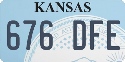 KS license plate 676DFE
