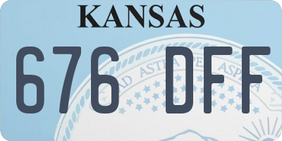 KS license plate 676DFF