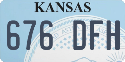 KS license plate 676DFH