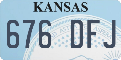 KS license plate 676DFJ