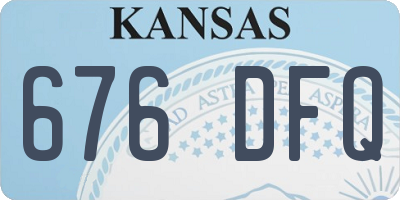 KS license plate 676DFQ
