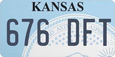 KS license plate 676DFT