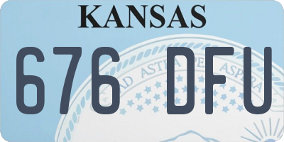 KS license plate 676DFU
