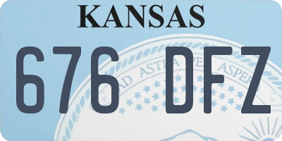 KS license plate 676DFZ