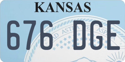 KS license plate 676DGE