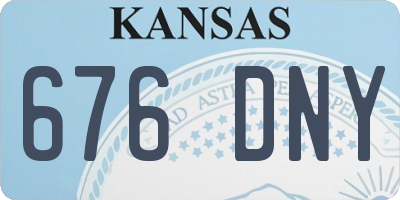 KS license plate 676DNY