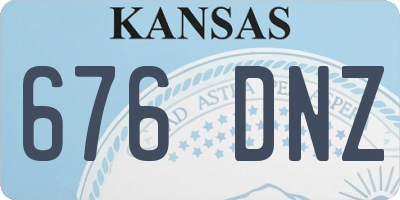 KS license plate 676DNZ
