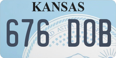 KS license plate 676DOB