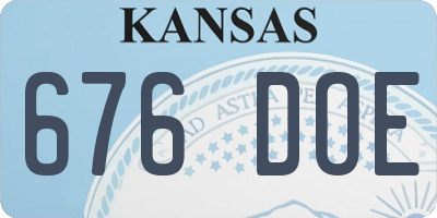 KS license plate 676DOE