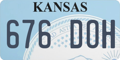 KS license plate 676DOH