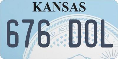 KS license plate 676DOL
